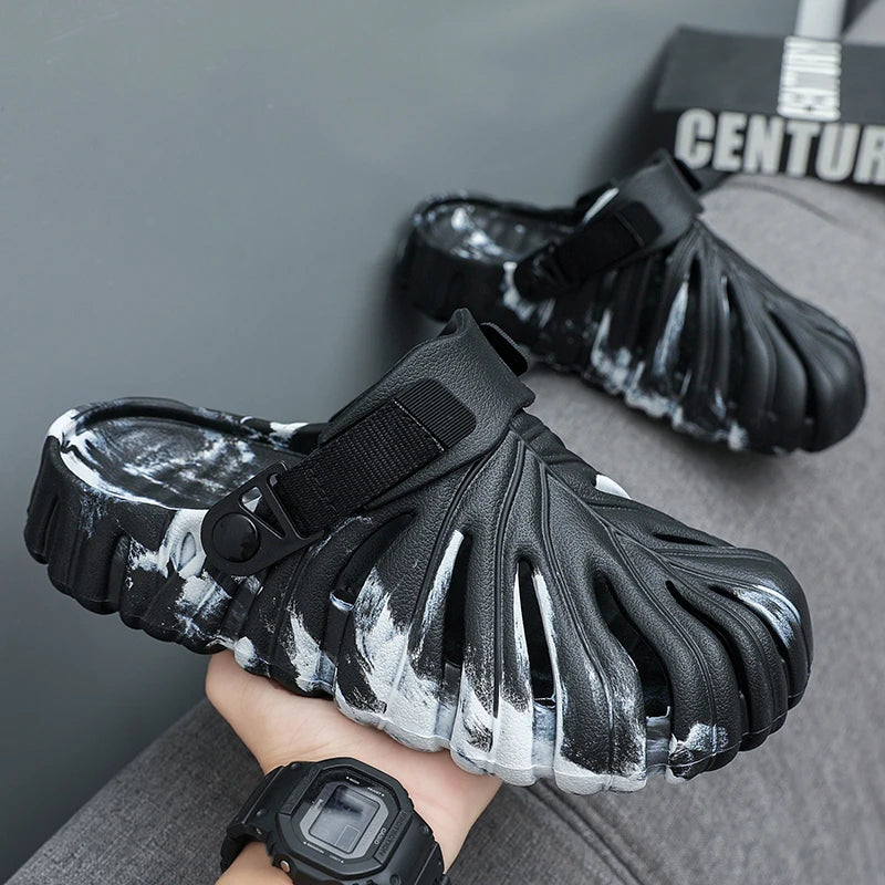 Summer Comfortable Men's Garden Clogs Breathable EVA Injection Shoes Casual Sandal Woman Beach Slippers Water Shoes Camo Cheap