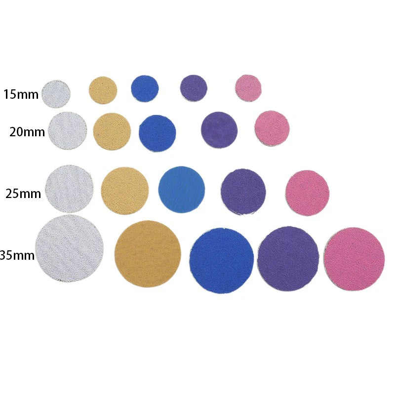 New~White Sanding paper 50/pcs Pedicure Foot Care Tools 15mm 20mm 25mm 35mm nail drill bit Disk disc Salon Calluse Replaceable