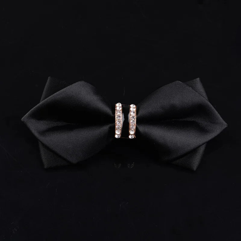 Handmade Bow Tie High-grade Men's Business Banquet Wedding Host Groom Suit Shirt Jewelry Gifts Velvet Bowtie