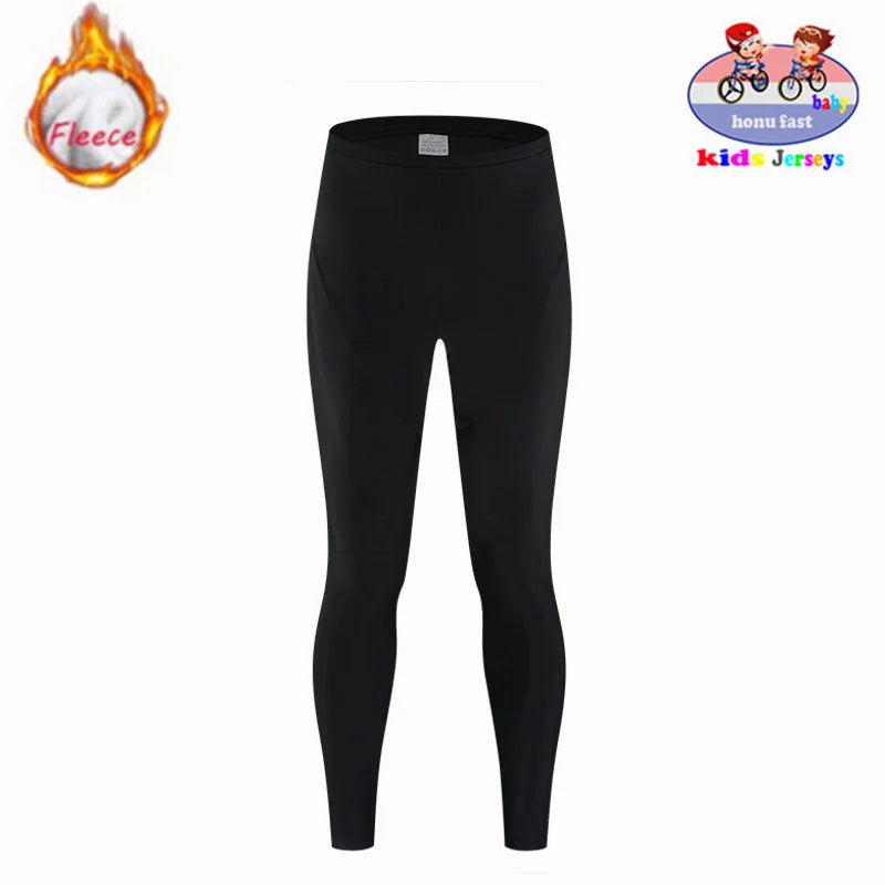 New 2026 Kids Winter Thermal Fleece Cycling Jersey Set MTB Bicycle Girl Cycling Clothes Warm Bike Children Cycling Clothing Suit