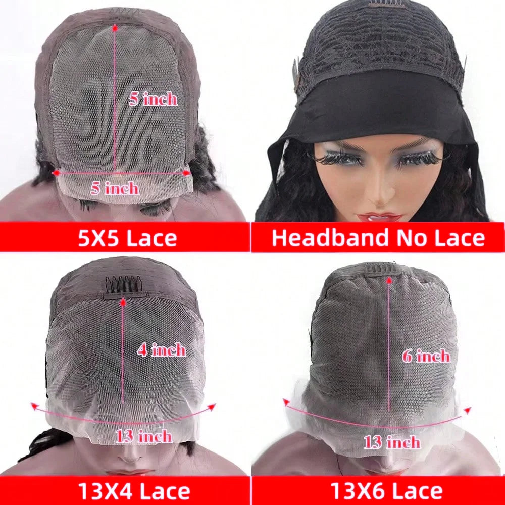 13x6 HD Lace Frontal Human Hair Wig 5x5 HD Lace Closure Wig Pre Plucked Baby Hair Deep Wave Human Hair Wig For Women On Clearance Sale