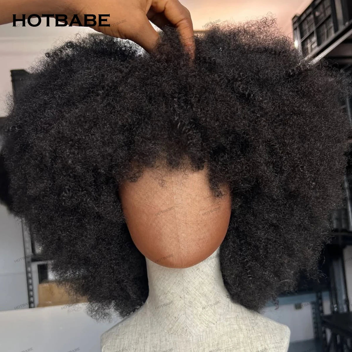 Afro Kinky Curly 450 Density Wear And Go 13×4/13×6 HD Lace Frontal Wigs With Transparent Lace Glueless Wigs Human Hair For Women