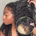 Kinky Curly 13x6 HD Lace Frontal Wig 4C Edges Curly Baby Hair For Women 7x5 Glueless Pre Cut Lace Deep Wave Wigs 100% Human Hair