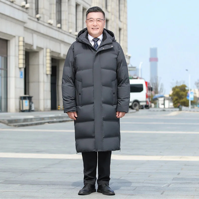 Warm Fashion Winter Jacket Man Down Coats Parka Men's Clothing White Goose Down Jackets Padded Jackets Long Padding HWY308