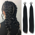 Synthetic 2pcs Braidable Ponytail - High-Temperature Resistant Wigs Straight for Women'S  Natural Look Ponytail Hair Extensions