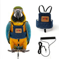 New Cowboy Parrot Flying Harness Comfortable Safety Bird Harness Vest Small Medium Parakeet Outdoor Flying Training Rope Leash