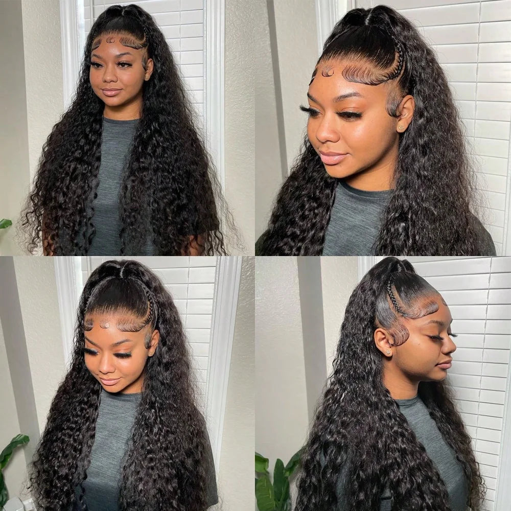 13x6 HD Lace Frontal Human Hair Wig 5x5 HD Lace Closure Wig Pre Plucked Baby Hair Deep Wave Human Hair Wig For Women On Clearance Sale