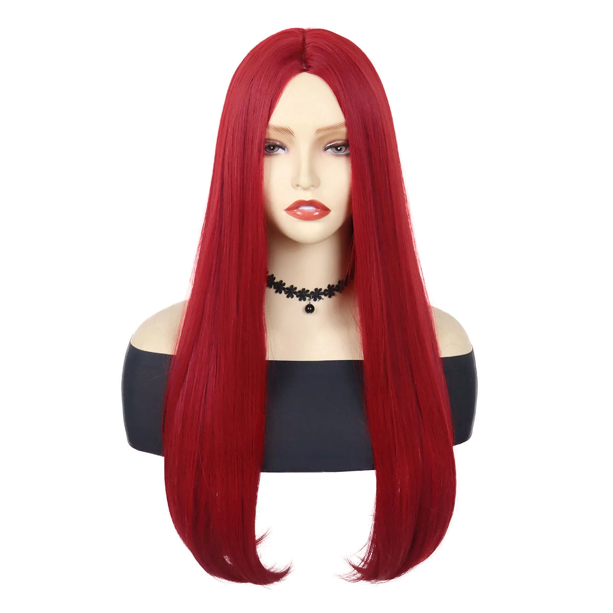 Synthetic Long Red Wig Straight Queen of Hearts Adult Halloween Costume Wigs for Women Sally Cosplay Nightmare Before Christmas