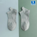 5 Pairs High Quality Men Cotton Breathable Fashion Colorful Leisure Boat Sock Short Sock Solid Color Socks For Male Ankle
