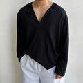 Cotton Men's Long Sleeve T-shirts for Men Blouses Korean Trend Harajuku Loose T Shirts Spring Autumn Bottoming Shirts Soft