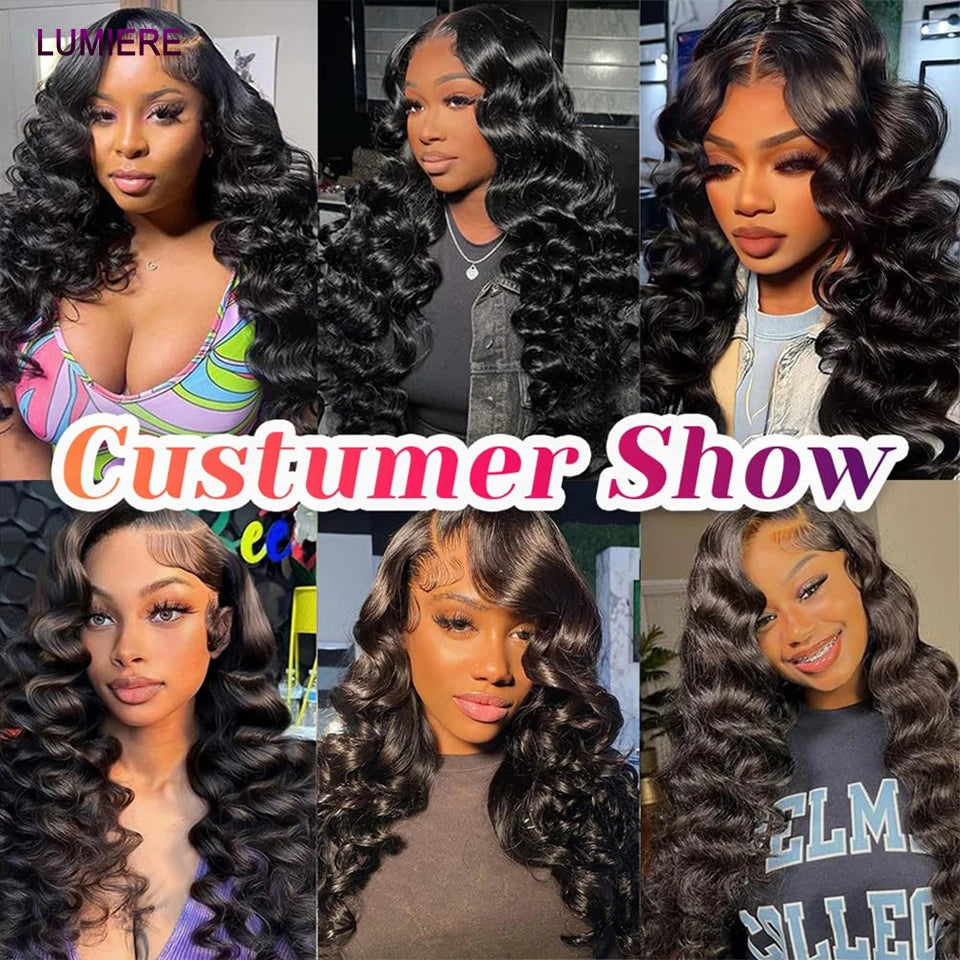 32 Inch Loose Deep Wave  Human Hair Bundles Brazilian Virgin Raw Curly Hair 1 3 4 Bundles Deep Wave Extensions Double Weft