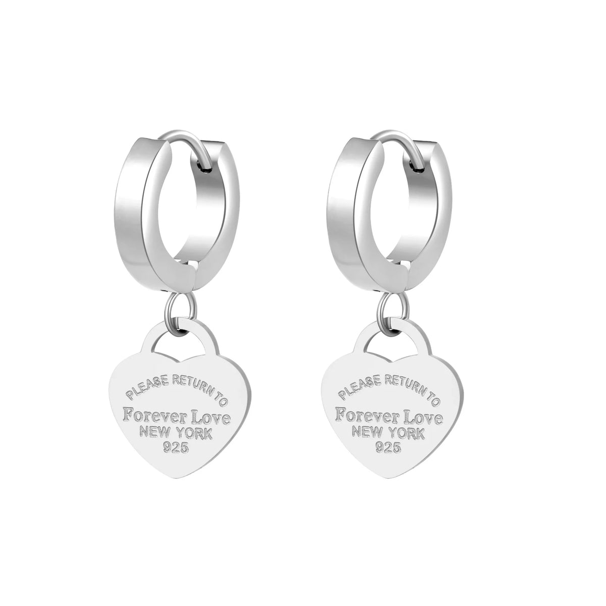 European and American Women's Fashion Titanium Steel Peach Heart Stainless Steel Forever Love Pendant Collarbone Chain Necklace
