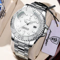 POEDAGAR Casual Fashion Man Wristwatch Waterproof Luminous Date Exquisite Men Watch Stainless Steel Classic Men's Quartz Watches