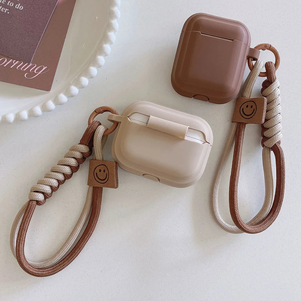 Earphone Case for AirPort Pro 1st 2nd Generation Cute with Lanyard Bluetooth Headphone Cover for Air Pods 4 3 Cover Accessories