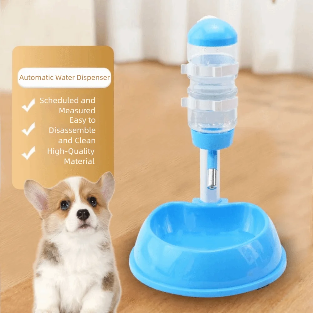 Liftable Pet Water Dispenser Adjustable Leak-Proof Automatic Pet Drinker Large Capacity Hanging Kettle