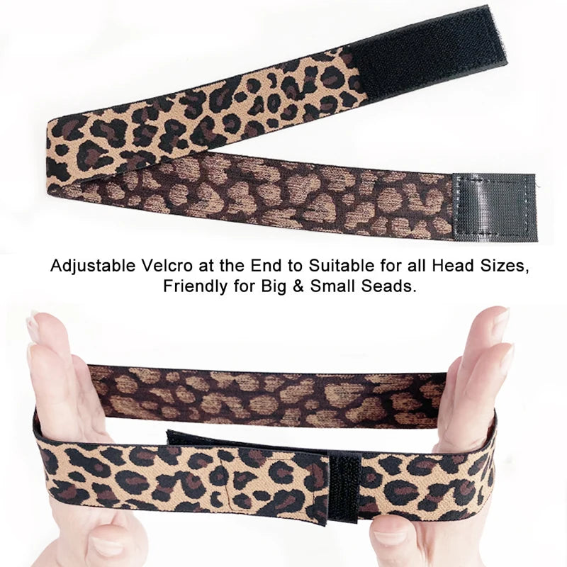1Pc Hair Elastic Band For Wigs With MagicTape Headband Edge Laying Scarf Edge Wraps For Fixed Lace Wigs Elastic Headband