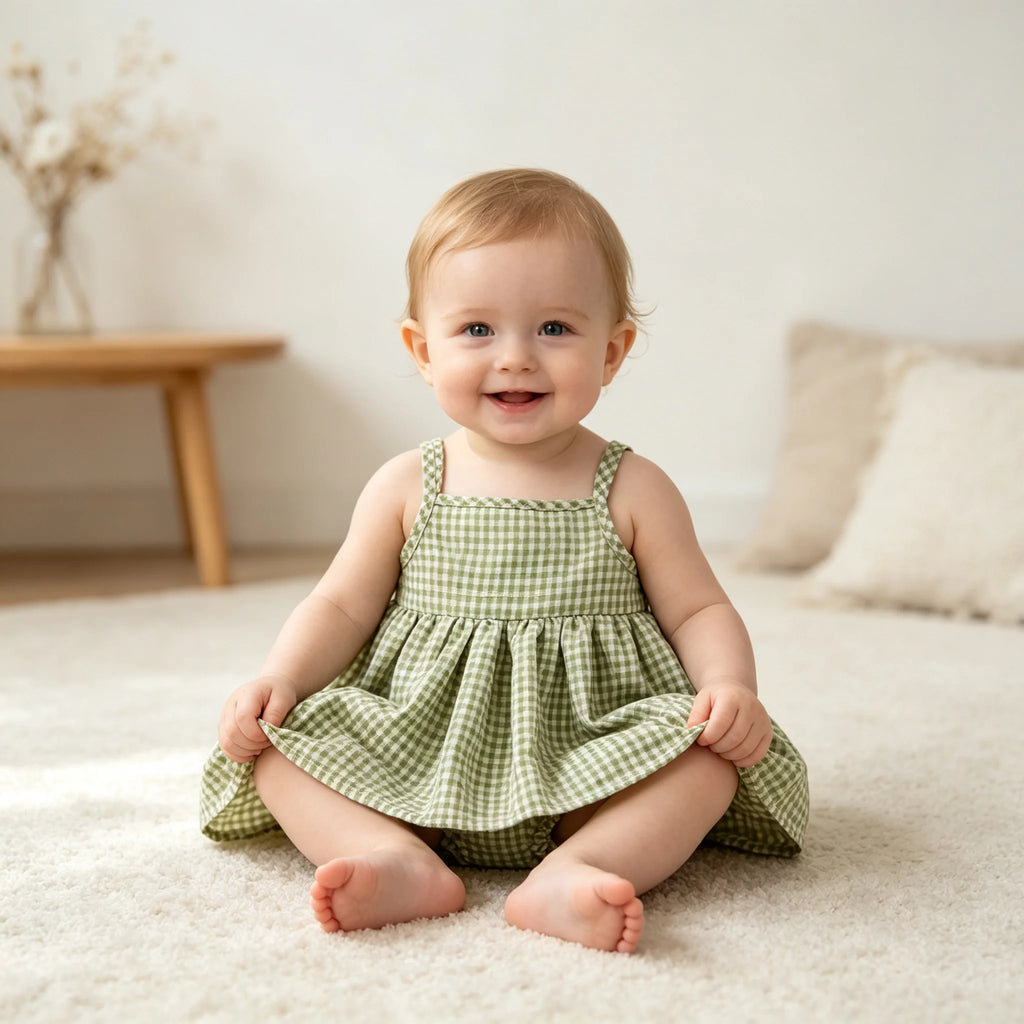 0-3Yrs Baby Girls Plaid Romper Sleeveless Bodysuits Cotton Summer Toddler Infant Kids Clothing Outfits