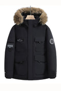 New Winter Down Jackets for Men Hoods and Fur Collars New High-quality Waterproof Windproof Down Coat for Men Women Warm Parkas