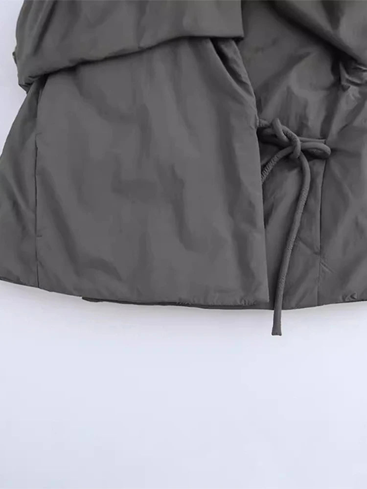 Upgraded Thick Wrap Front Tie Padded Jacket Kimono Style Collar Long Sleeve Loose Warm Daily Women Coat 2026 Winter Cotton Coats
