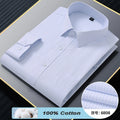 Plus Size 8XL 7XL High Quality 100% Cotton Men's Shirts Long Sleeve Slim Fit Business Formal Striped Shirt Social Male Clothing