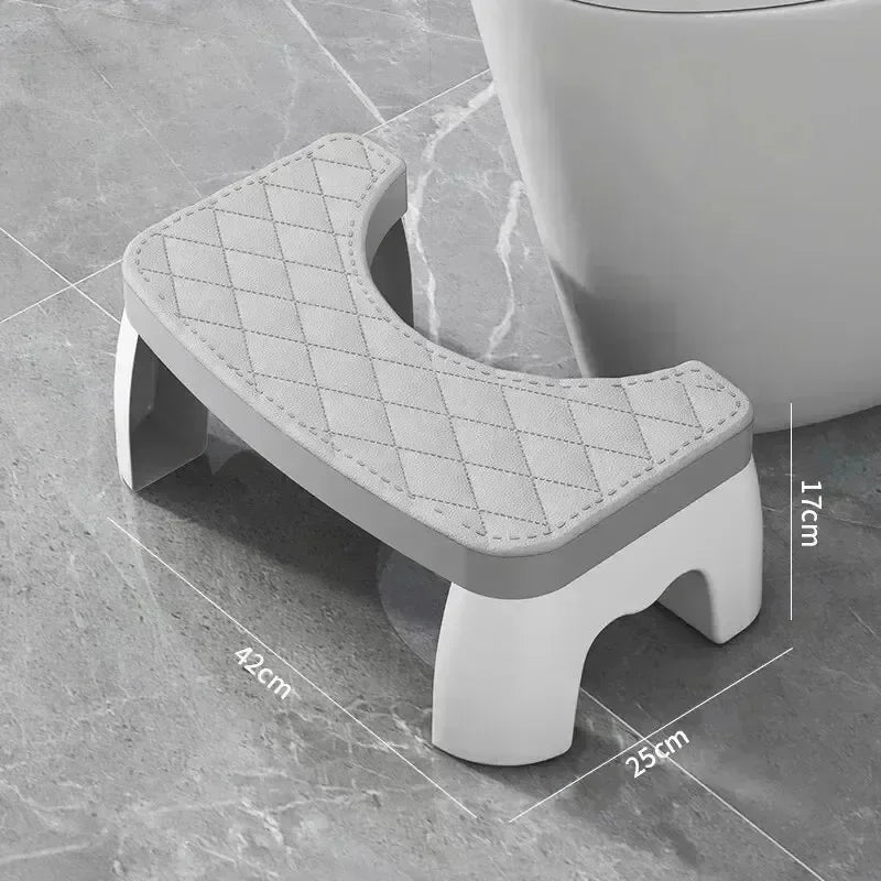 Universal Squat Toilet Stool, Waterproof Non Slip Foot Stool for Adults Kids Seniors, Ergonomic Bathroom Potty Step Stool