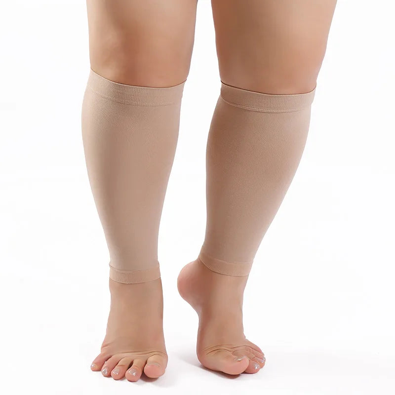 1 Pair S-7XL Compression Socks Women Men Circulation Compression Stockings Long Legs Sleeves 20-30 MmHg Calf Muscle Compression