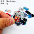 5 pieces 1:12 Dollhouse Mini Phone Mobile Phone Simulation Miniature Supermarket Decoration Model Dollhouse Accessories