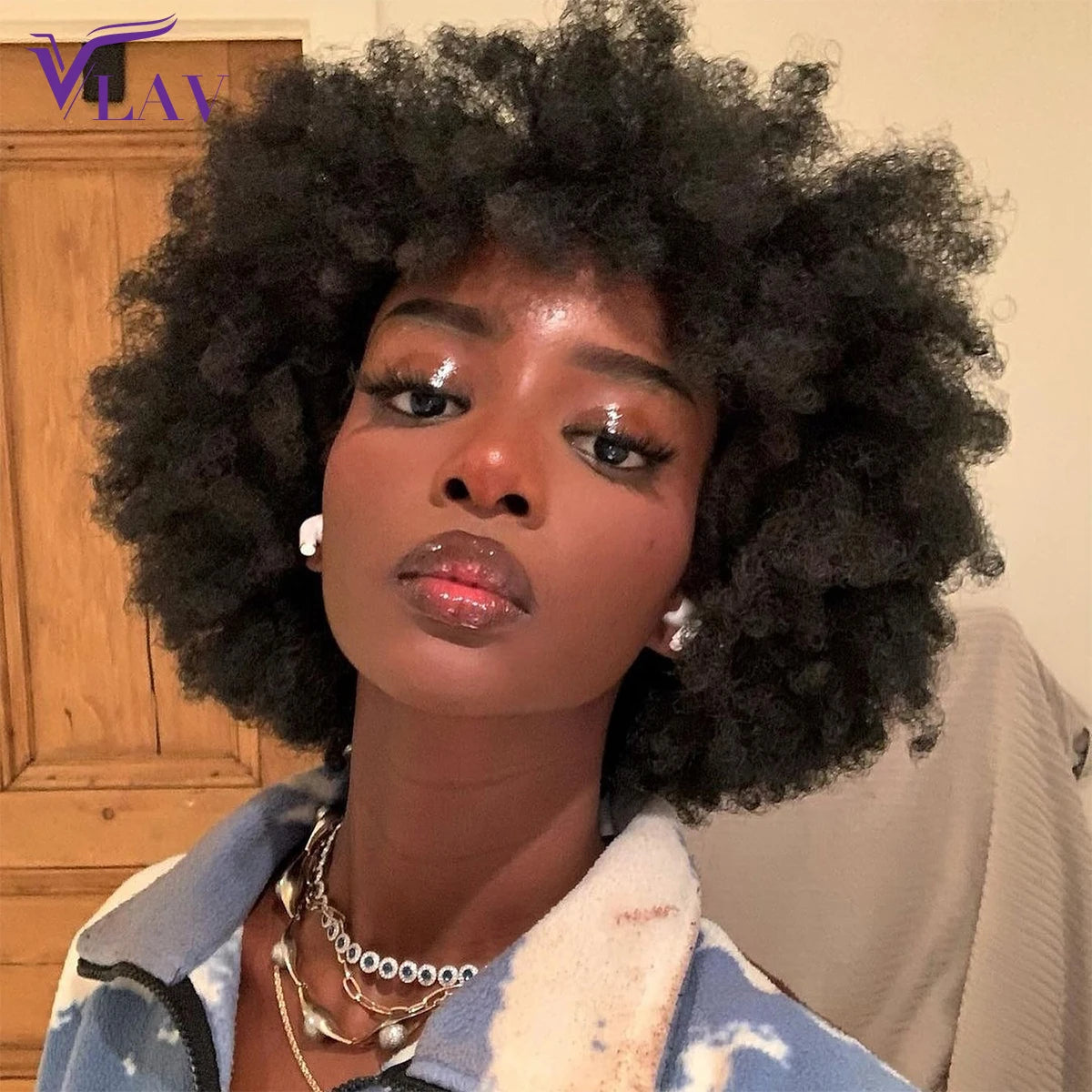 400 High Density Human Hair Wig Afro Kinky Curly 360/13×6/13×4 HD Transparent Lace Frontal Wig Preplucked For Women Glueless Wig