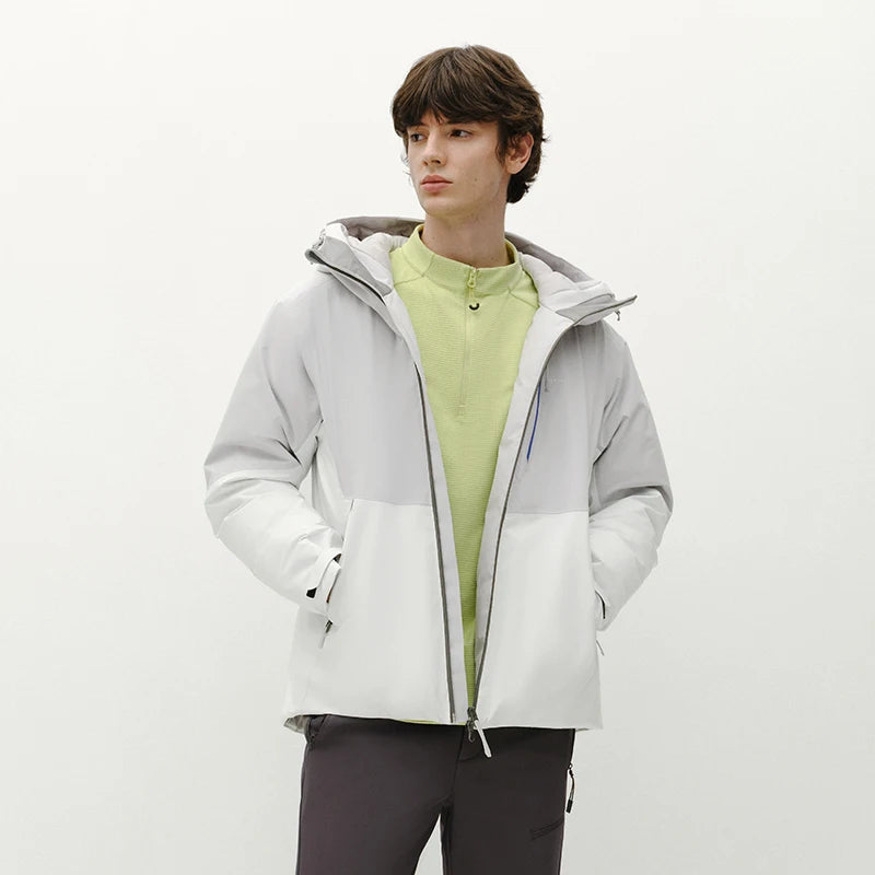 Semir Men Down Jacket 90 Percent Down Fill Rain Resistant Breathable Abrasion Resistant Outdoor Color Block Hooded 2026 New