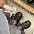 Thick-soled hole shoes men wear summer slippers stepping on shit hole shoes heightening slippers