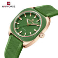 NAVIFORCE Fashion Women's Casual Elegant Simple Polygon Quartz Silicone Watch Gift for Women Wristwatch Casual Relogio Feminino