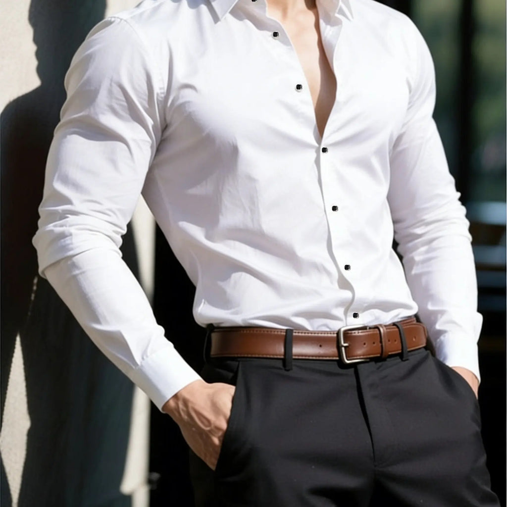 Popular Men's Casual Long-sleeve Shirt, Available in Multiple Colors