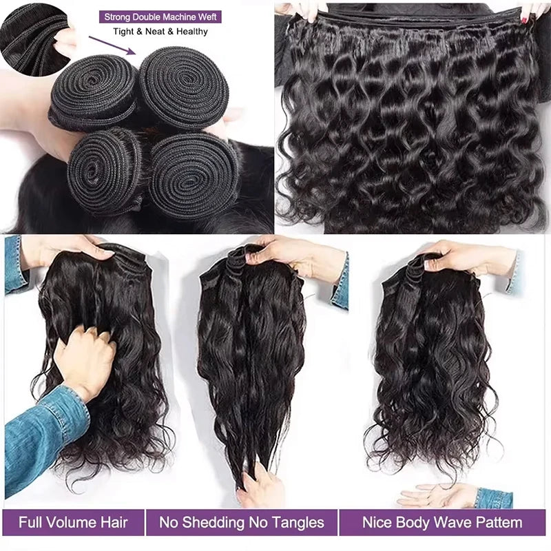 12A Knotless Pre Separated Body Wave Feather Crochet Human Hair Real Hair Extensions For Braiding Twist Feather Line For Women Extensions Wigs Miracle Knots Braiding Hair Extensions Materials Bouncy Water Waves Crochet Human
