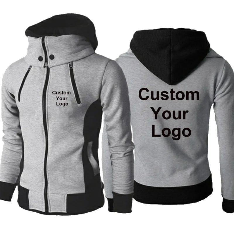 New High Quality Fashion Men's Custom Your Logo Jackets Warm Windbreaker Jackets Winter Coat Jacket Slim Fit Hooded Jackets
