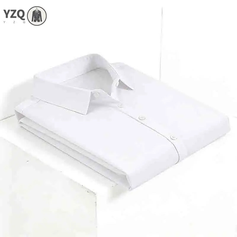 Men's Solid Black Short Sleeve Dress Shirt Classic Regular Fit Business Shirt