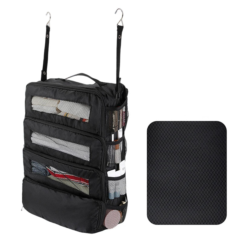 Suitcase Organizer High-capacity Travel Luggage Organizer Hanging Shelve Packing Cube Closet Collapsible Hanging Storage Bags