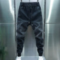 New Arrival 2024 Men's Jeans with Gradient Color Elastic Cuff Loose Baggy Design for Spring and Autumn Denim Harem Pants for Men