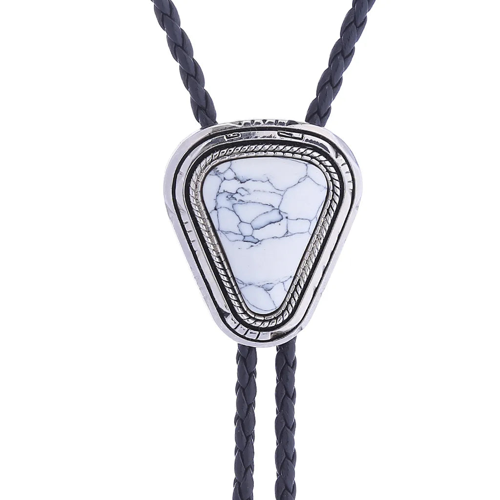 New Navajo Triangle Turquoise bolo Tie Collar Rope American Western Denim bolo Tie