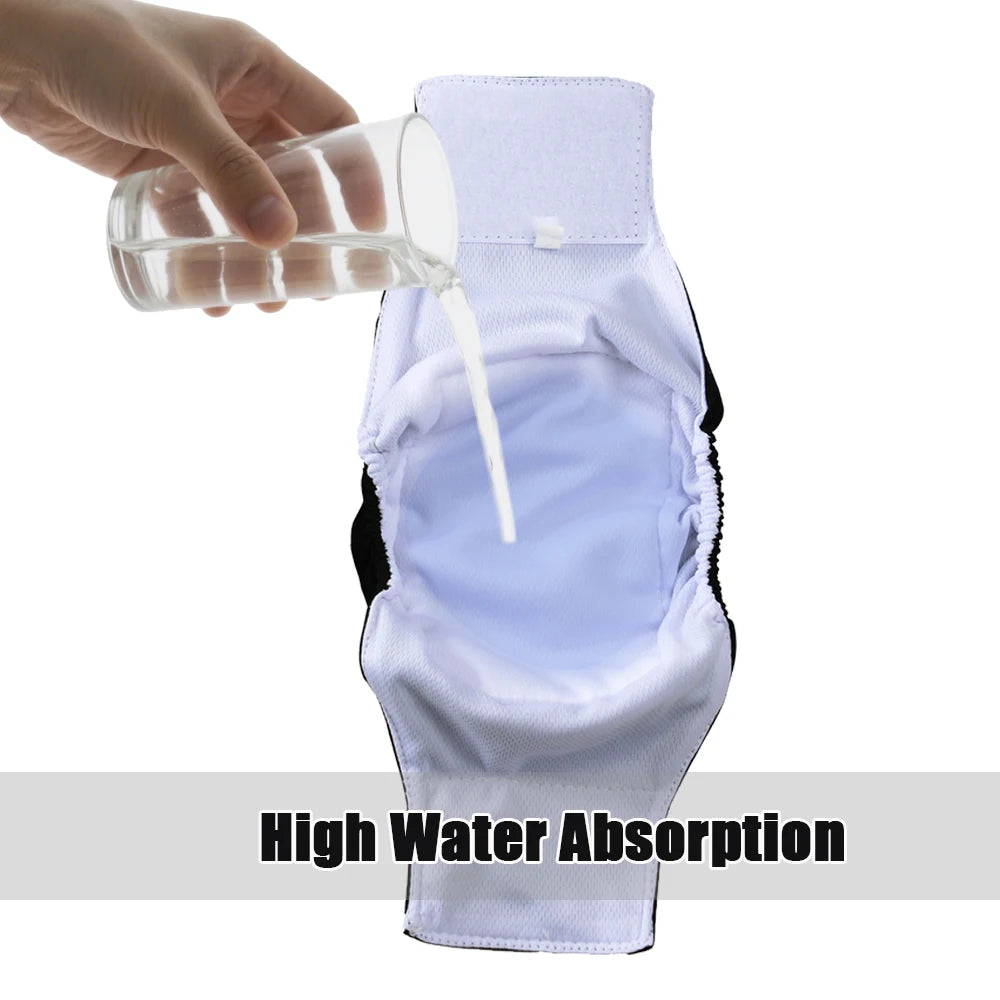 Washable Large Male Dog Diaper High Absorbing Pet Clothes Nappies For Small Medium Big Dogs Leak-proof Puppy Pee Pant Supplies