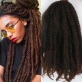 18” Marley Hair 1B 30 27 Afro Twist Marley Braiding Hair for Faux Locs Crochet Hair Synthetic Springy Afro Twist Hair Extensions