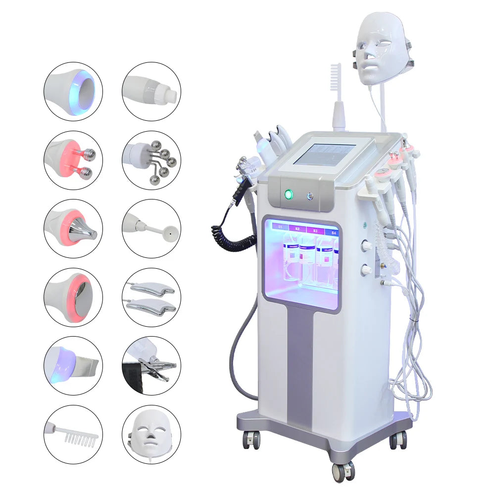 12 In 1 Aqua Peeling Lift Skin Bubble Oxygen Machine Skin Care Cleansing Facial Equipment