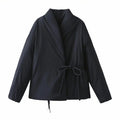 Upgraded Thick Wrap Front Tie Padded Jacket Kimono Style Collar Long Sleeve Loose Warm Daily Women Coat 2026 Winter Cotton Coats