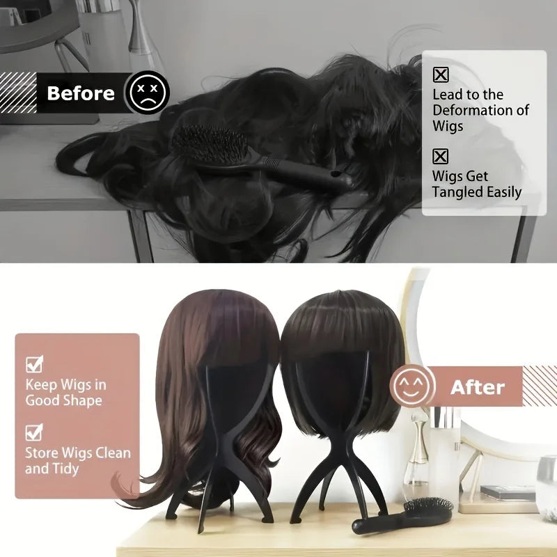 6 Packs Dreamlover Wig Stand, Wig Head Stand, Wig Holder for Multiple Wigs