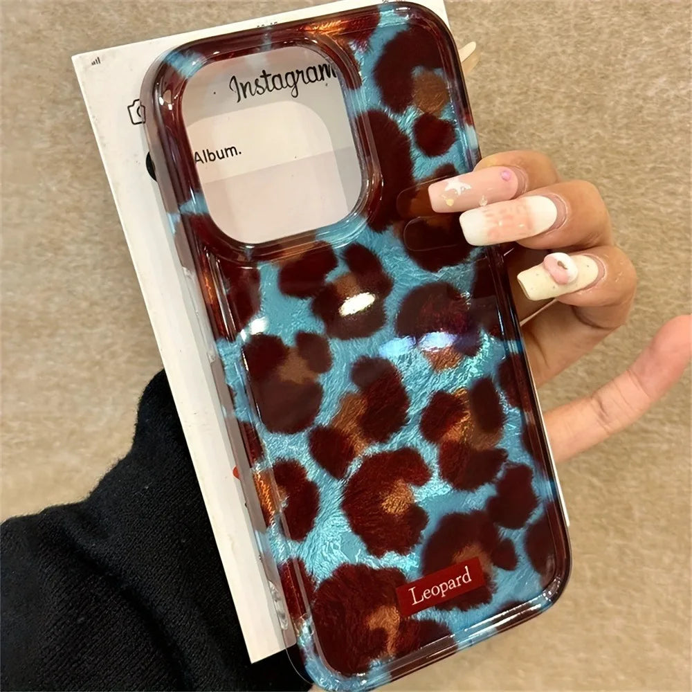 Simple Fashion Smudge Leopard Print Soft Phone Case For iPhone 18 Pro Max Cases iPhone 17 16 15 14 13 12 11 XS XR 7 8 Plus Cover