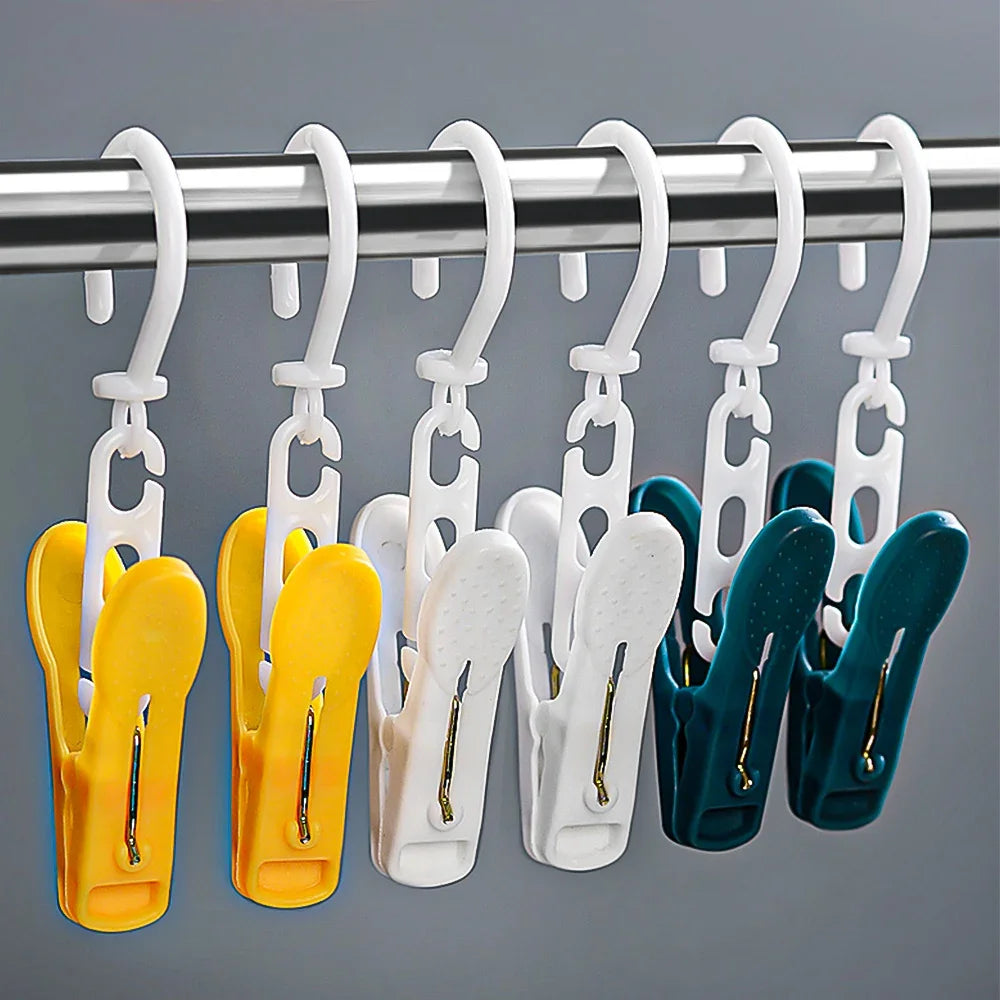 Clothes Socks Hang Clip Hat Hanger Rotatable Solid Towels Pegs Sundries Hook Home Garden Laundry Storage Clip Closet Organizer