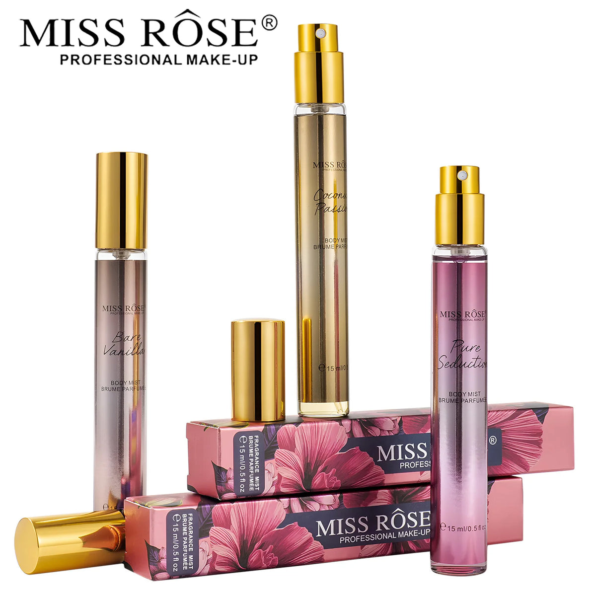 MISS ROSE Unisex Perfume Fruity Floral Coconut Cream Scent Fragrance Elegant Coconut Aroma Gift Box Body Mist Daily Fragrance