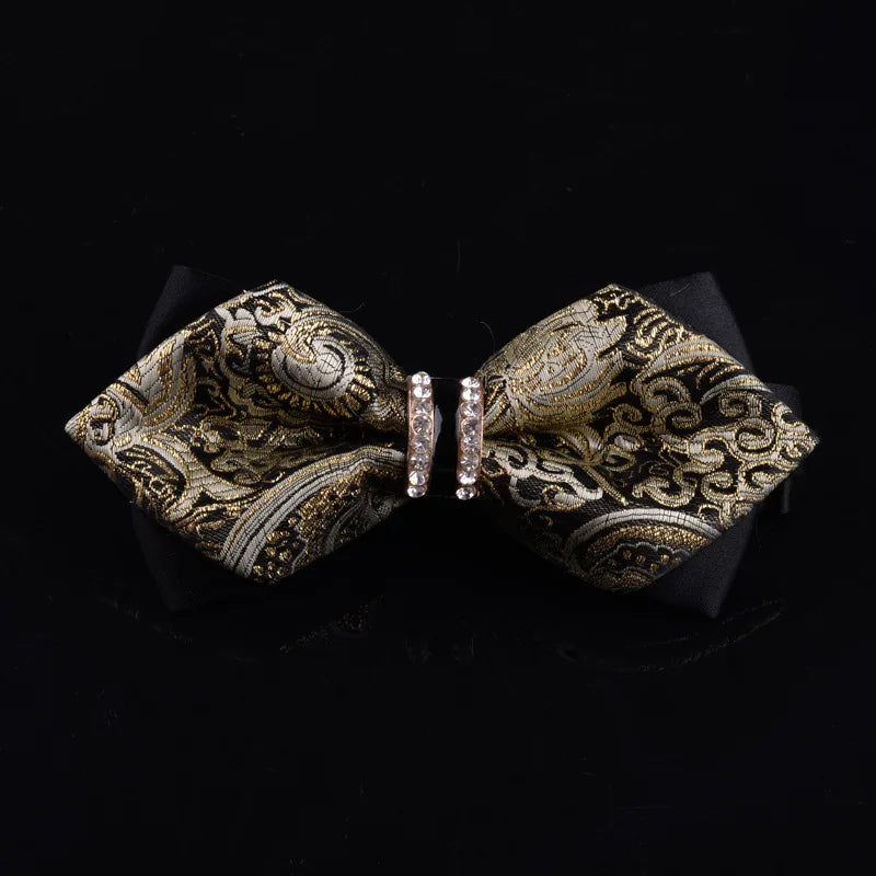 Handmade Bow Tie High-grade Men's Business Banquet Wedding Host Groom Suit Shirt Jewelry Gifts Velvet Bowtie