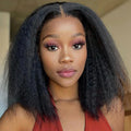 Kinky Straight Short Bob Wigs Natural Human Hair Glueless Wigs 13x4 HD Transparent Lace Frontal Wig For Women Wholesale On Sale