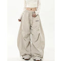 Y2K Black Striped Women Cargo Pants Korean Fashion Wide Leg Baggy Trousers Streetwear Autunm Harajuku Hip Hop Oversized Loose