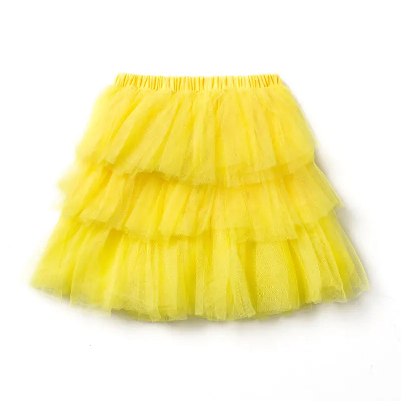 4-6year Baby Girl Dance Dress Girls Skirts Solid Gauze Kids Mini Casual Tutu Skirts Children Clothing